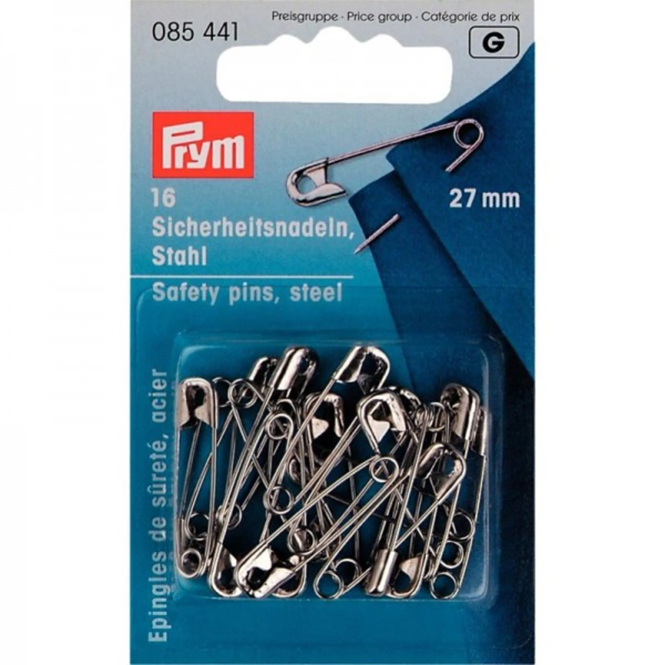 Safety Pins, Silver, 16 pc - Image 2