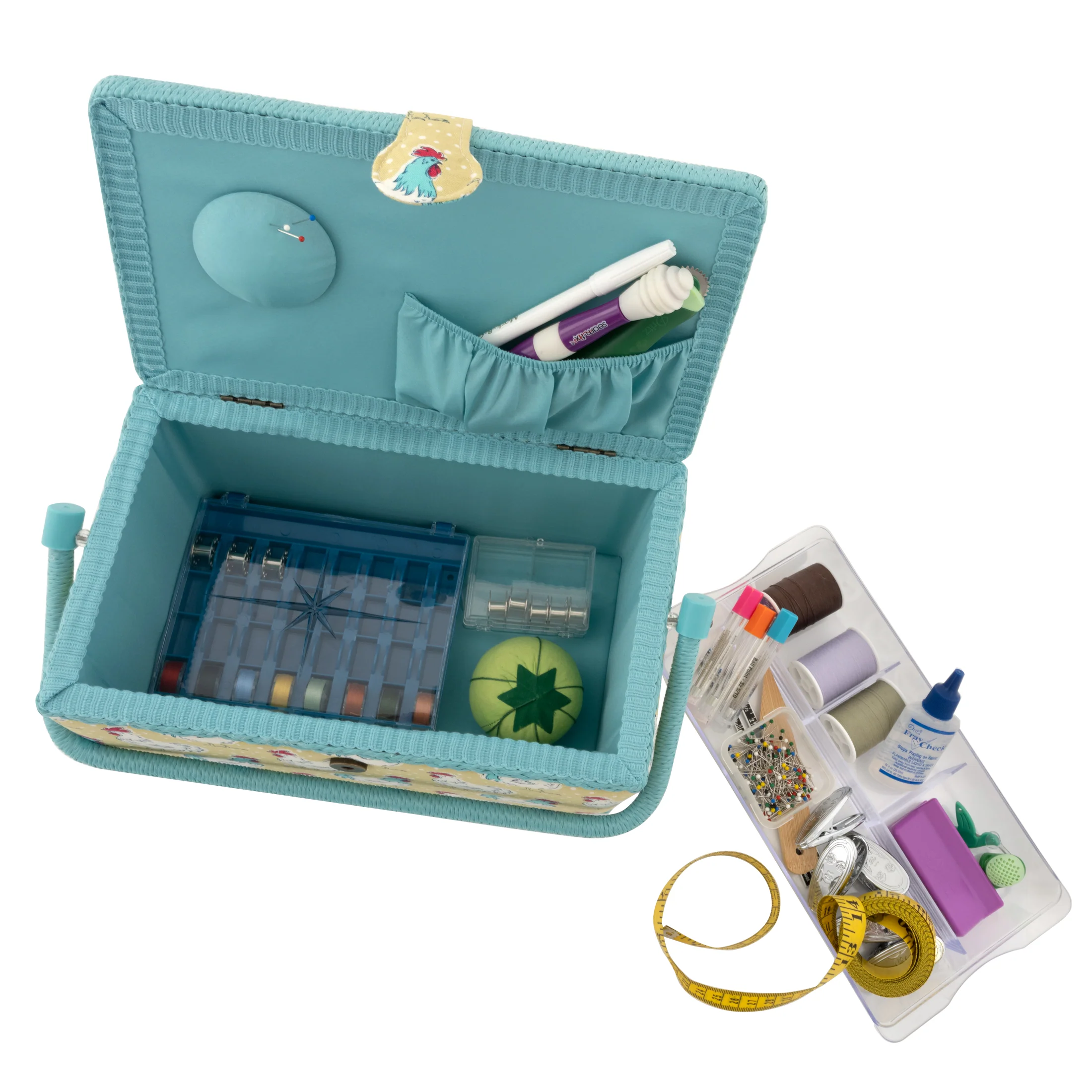 Rectangular Sewing Basket, Medium - Image 4