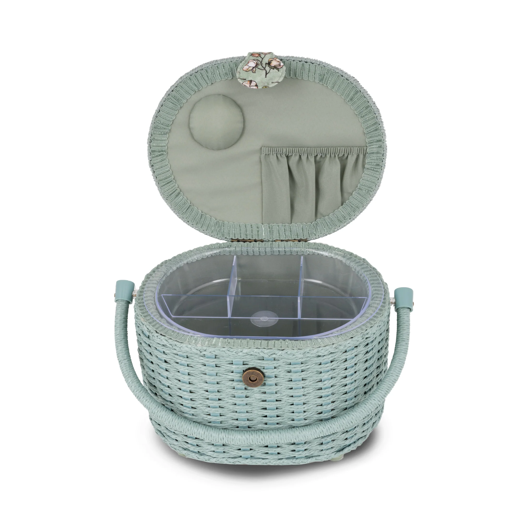 Oval Weaved Sewing Basket, Small - Image 3